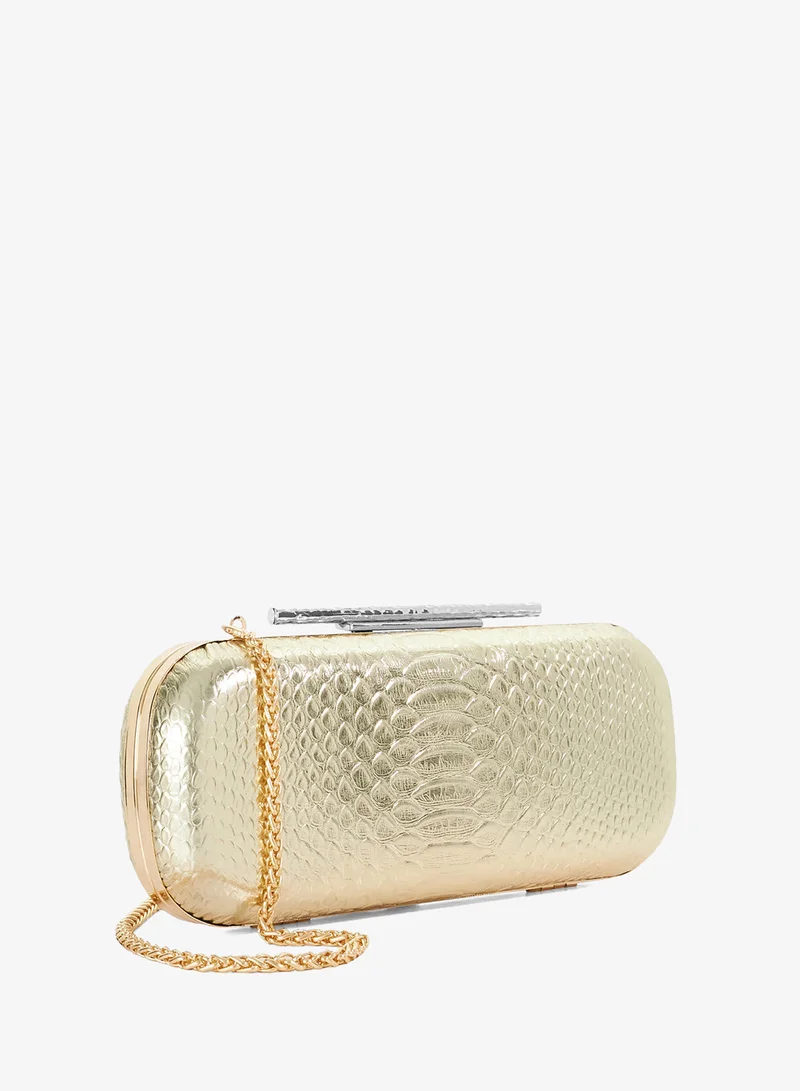 Dune London GOLD Embellished Detail Clutch for Women | Best Price UAE